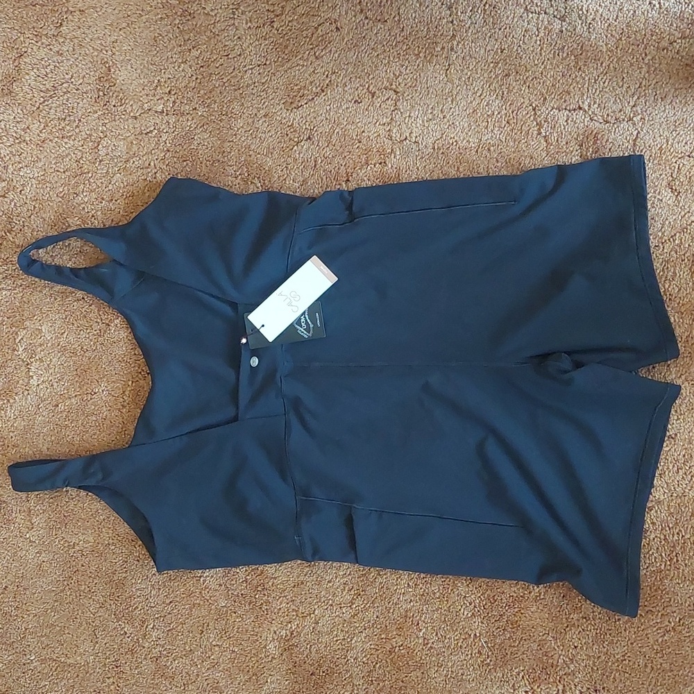 CALIA NWT Women's Inspire Short Bodysuit Workout 1 Piece Pure Black - Picture 4 of 10